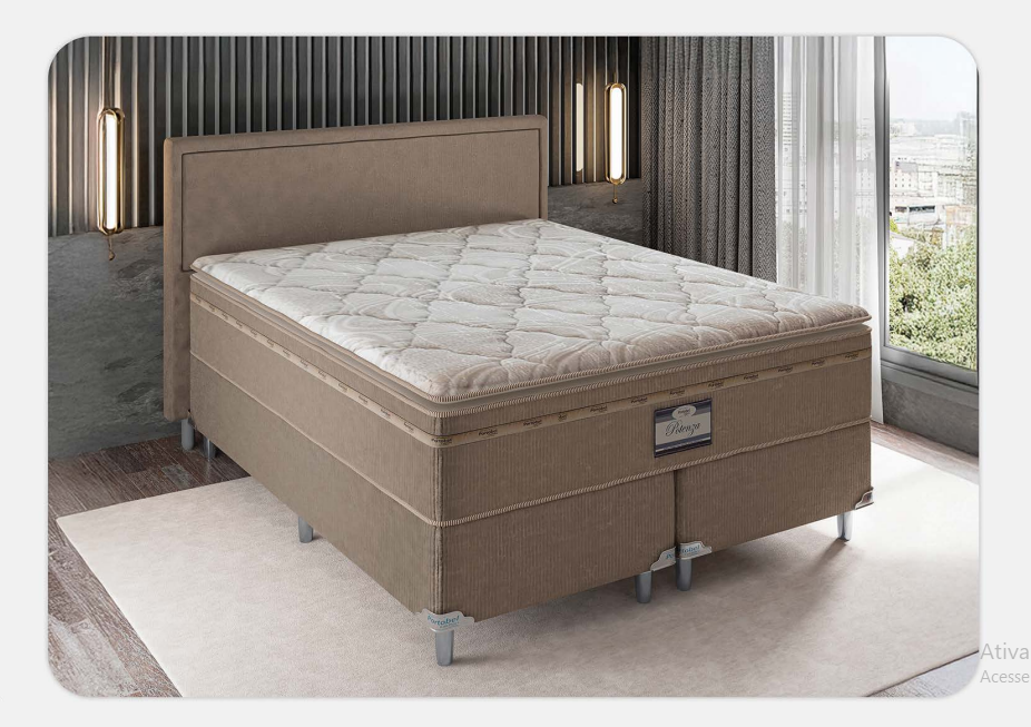 Colchão Potenza Platinum Molas Viscoelástico 34cm Suporta 160kg